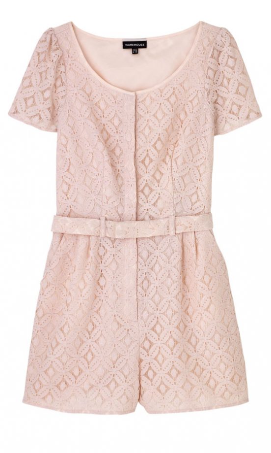 Warehouse Lace Playsuit, £65 - In Store Only