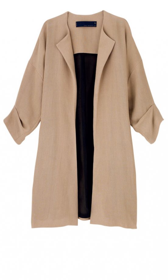 Zara Cropped Sleeved Coat, £119 - In Store Only
