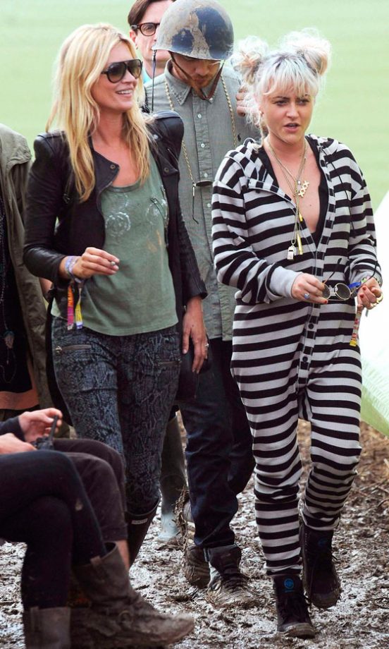 Kate Moss And Jaime Winstone At Glastonbury Festival 2011