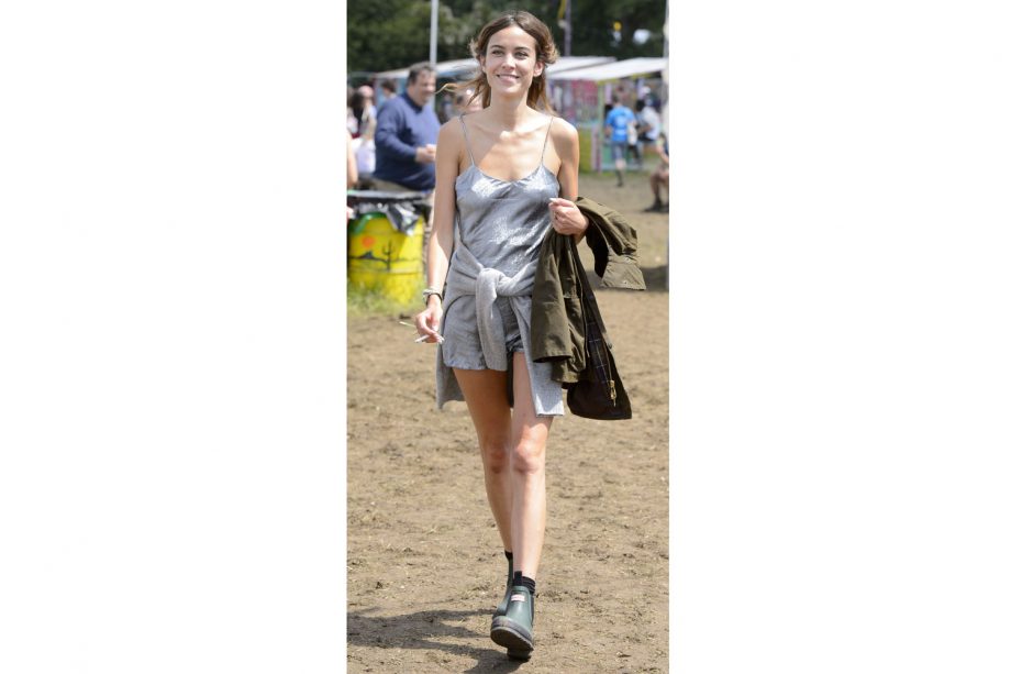 Alexa Brings Chic To Glasto In This Silk Slip Dress, June 2014