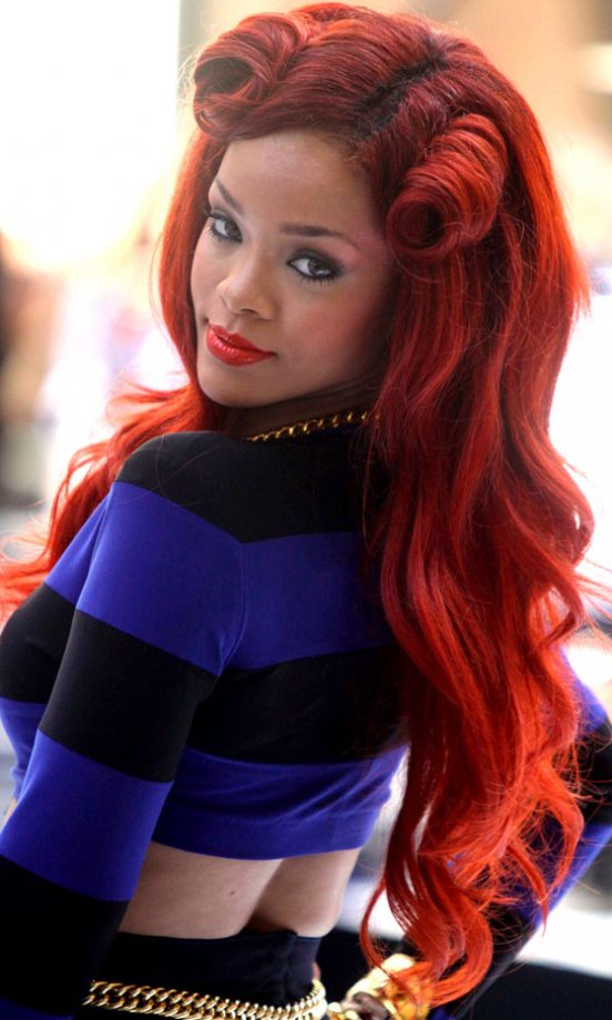 Make A Statement With A Red Retro Hairstyle Like Rihanna's, 2011