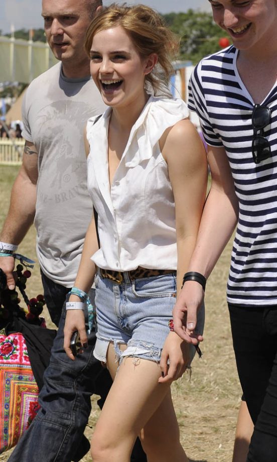 Emma Watson Gets Into The Fun Festival Spirit At Glastonbury 2010