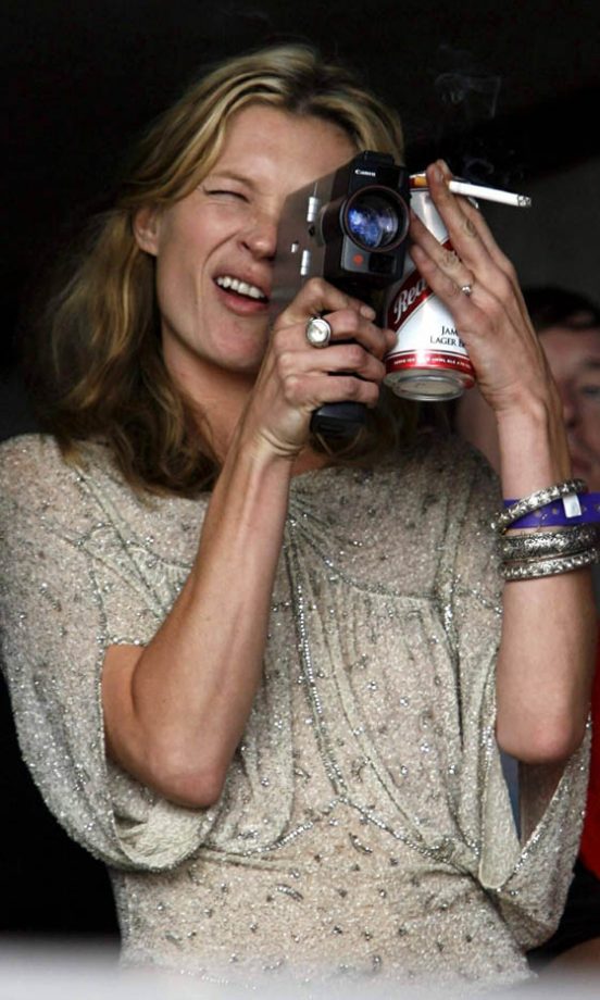 Kate Moss Taking Photos Of Pete Doherty Performing At Glastonbury 2007