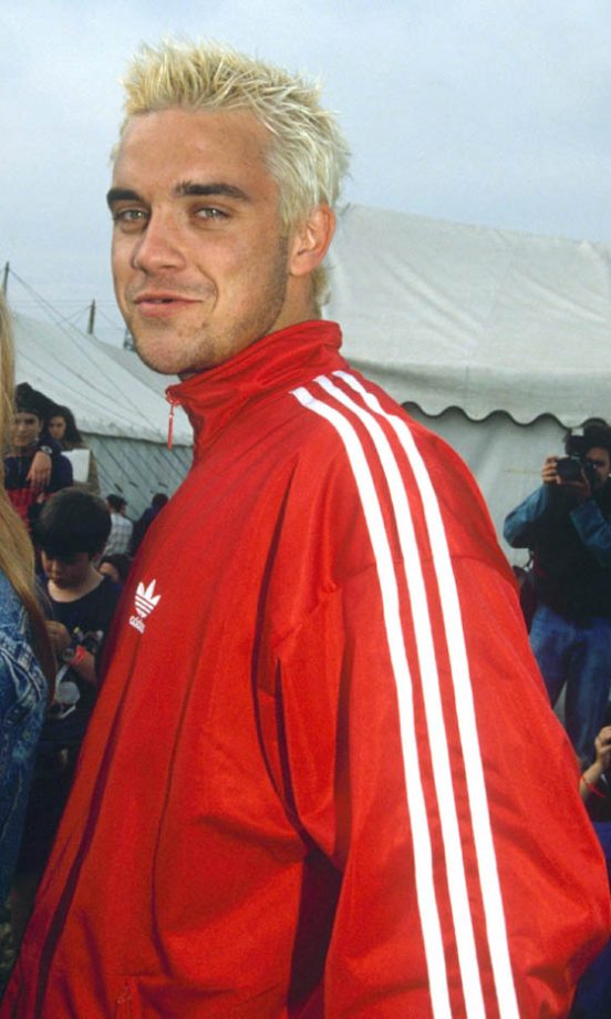 Robbie Williams In His Heyday. Who Can Forget Those Bleached Locks At Glastonbury 1995