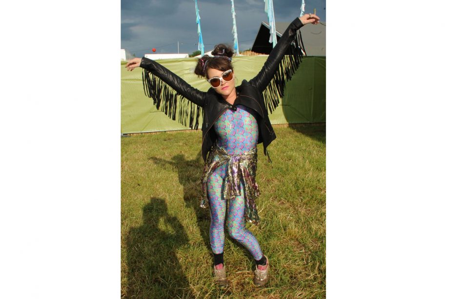 Jaime Winstone's Tasselled Jacket Are A Glasto Staple, June 2014