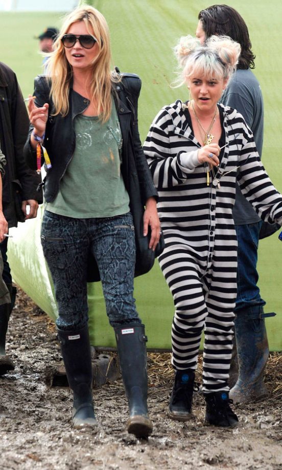 Kate Moss And Jaime Winstone At Glastonbury Festival 2011