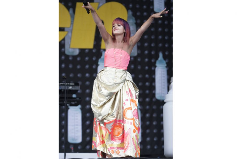 Lily Allen Performing At The Pyramid Stage, June 2014