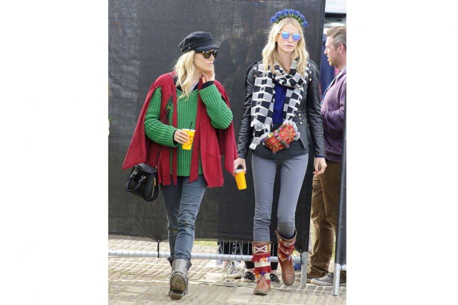 Poppy Delevingne And Sienna Work A Great Style Tag Team At Glasto, June 2013