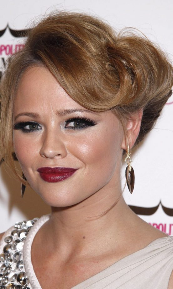 We Love Kimberley Walsh's Retro Hairstyle Paired With A Dark Lip, 2010