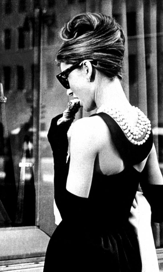 Vintage Style Icon Audrey Hepburn With A Classic Vintage Hairstyle In Breakfast At Tiffany's, 1961