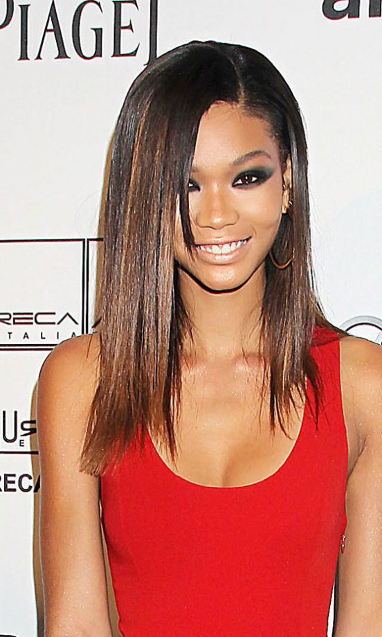 Chanel Iman Complements Her Rock Chick Make-Up With A Super-Sleek Hairstyle, 2011