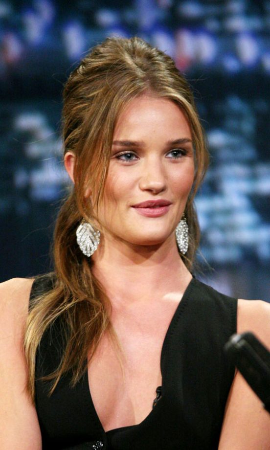 Rosie Huntington-Whitely Works Bombshell Glamour WIth This Half Up Half Down Do - Centre Part Hair And Add Lots Of Volume At The Crown To Get The Look, 2011