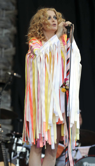 Alison Goldfrapp In A Candy Coloured Creation At Glastonbury 2008