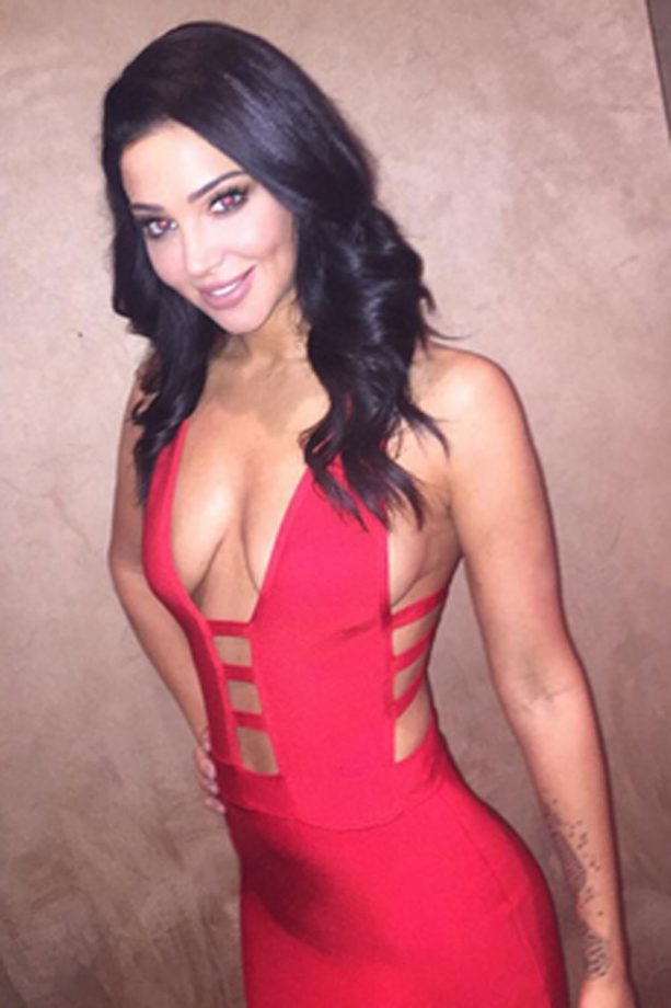 Tulisa Wows In A Hot Pink Bodycon Dress, 2015