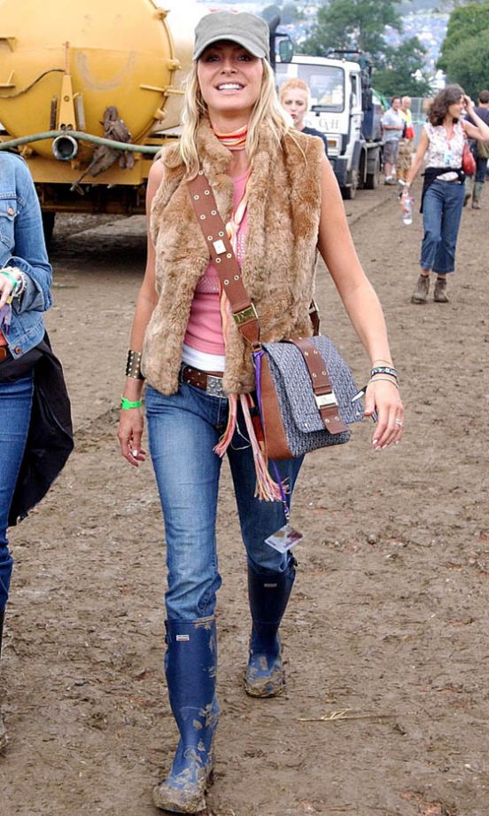 We bet Tess Daly Was Glad She Wore Wellies For Glastonbury, 2005