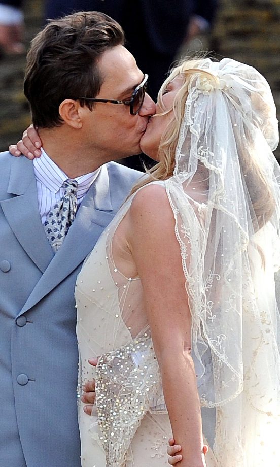 Bride And Groom Share A Kiss At Kate Moss' Wedding, 2011