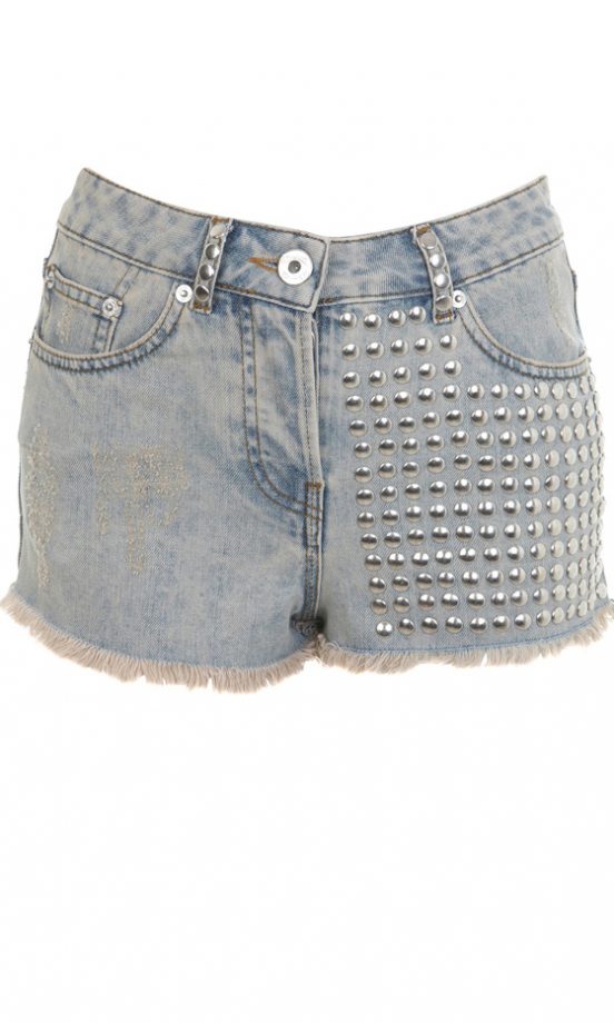 Miss Selfridge Project 1 High-Waisted Light Studded Shorts, £47