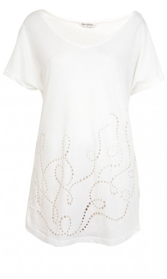 Miss Selfridge Project 1 Lazer Cut Out T- Shirt, £22