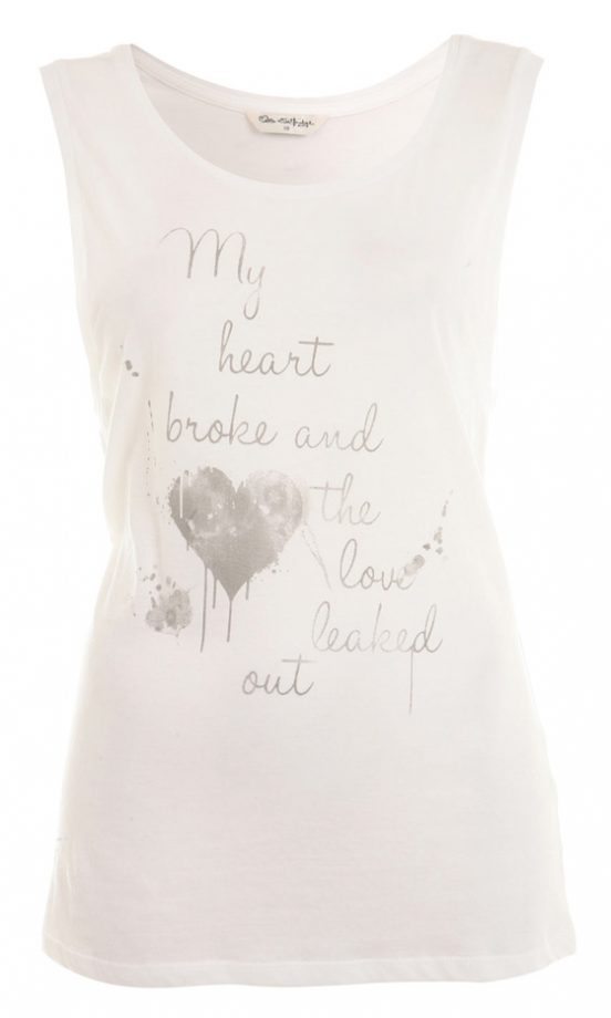 Miss Selfridge Project 1 Slogan Print Vest, £20