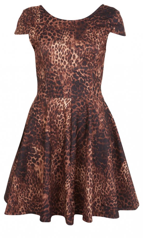 Miss Selfridge Project 1 Leopard Print Flippy Dress, £38