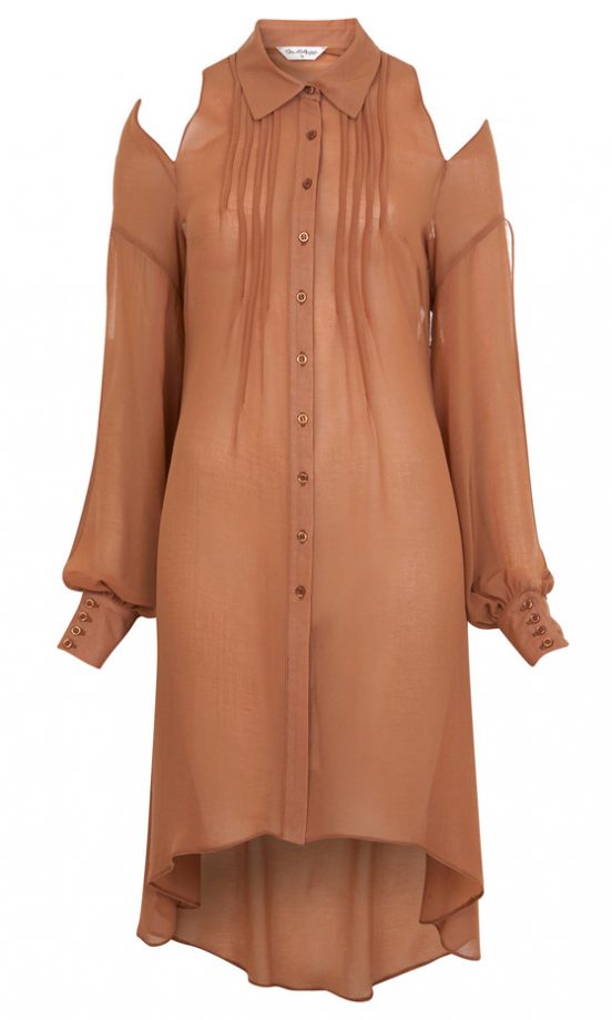 Miss Selfridge Project 1 Rust Shoulder Shirt Dress, £46