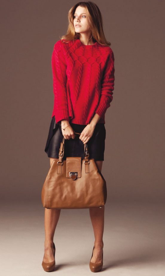 Reiss AW11 Fashion Collection: Knitwear Gets Glam With This Red Cable Knit Jumper