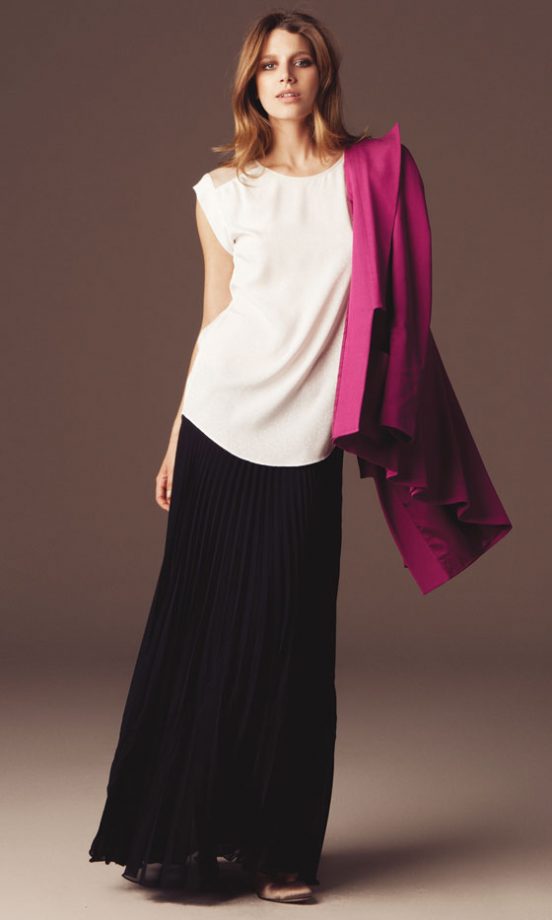 Reiss AW11 Fashion Collection: A White Tee Offsets A Glam Maxi Skirt
