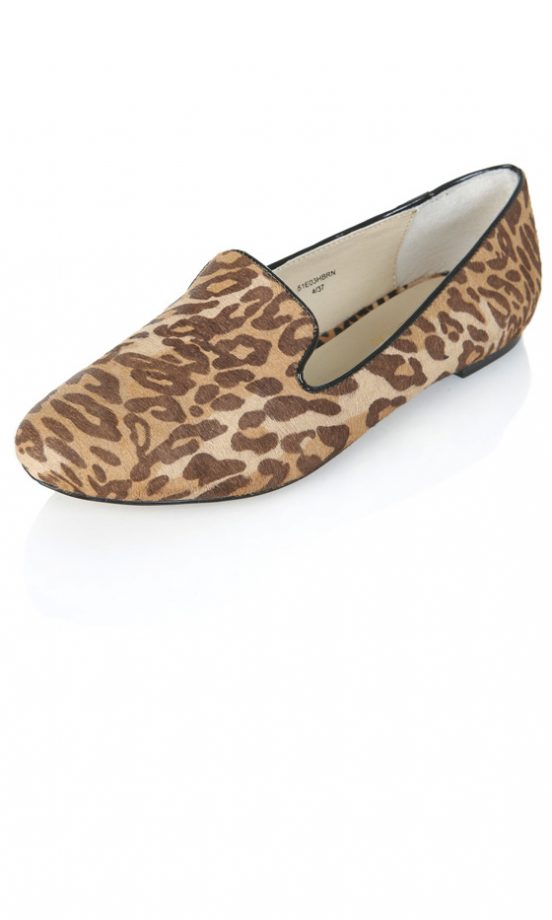 Miss Selfridge Project 1 Leopard Slipper Shoes, £45