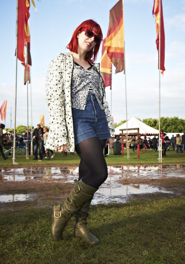 Bellamy Wears A Topshop Top, Mango Shorts, And A H&M Jacket, Lovebox 2011
