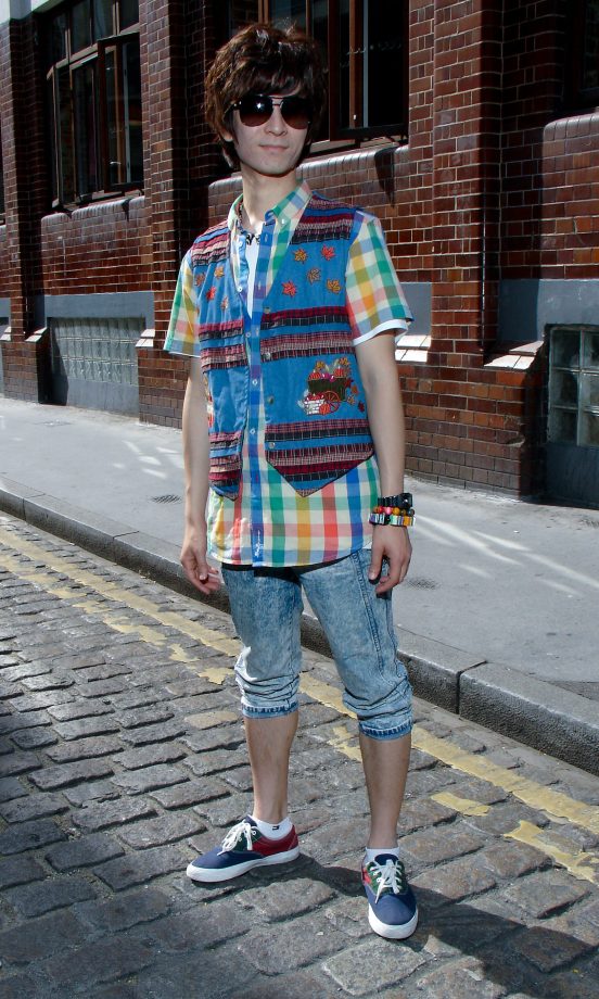 Street Style: Teddy Wears A Waiscoat From Brick Lane With Vintage Pedal Pushers And Cliff Sneakers, 2011