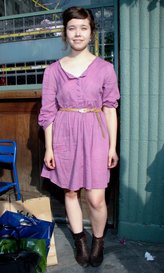 Jacques Street Style: Tiia Wears A Dress From Finland With A Vintage Belt And Boots, 2011