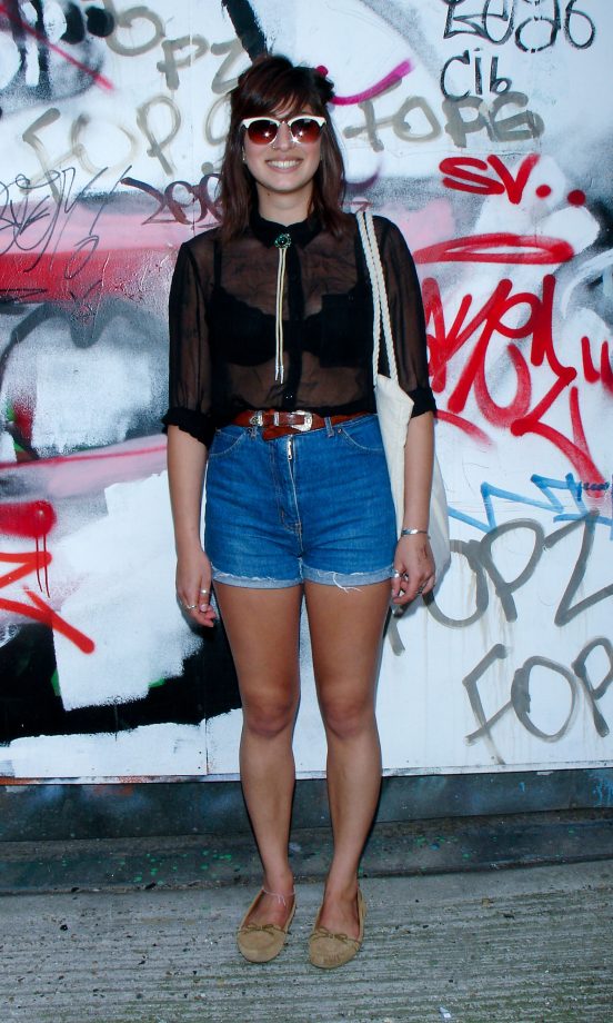 Jacques Street Style: Turka Wears Vintage Shorts With A H&M Shirt, Primark Sunglasses And Necklace By One Legged Jockey, 2011