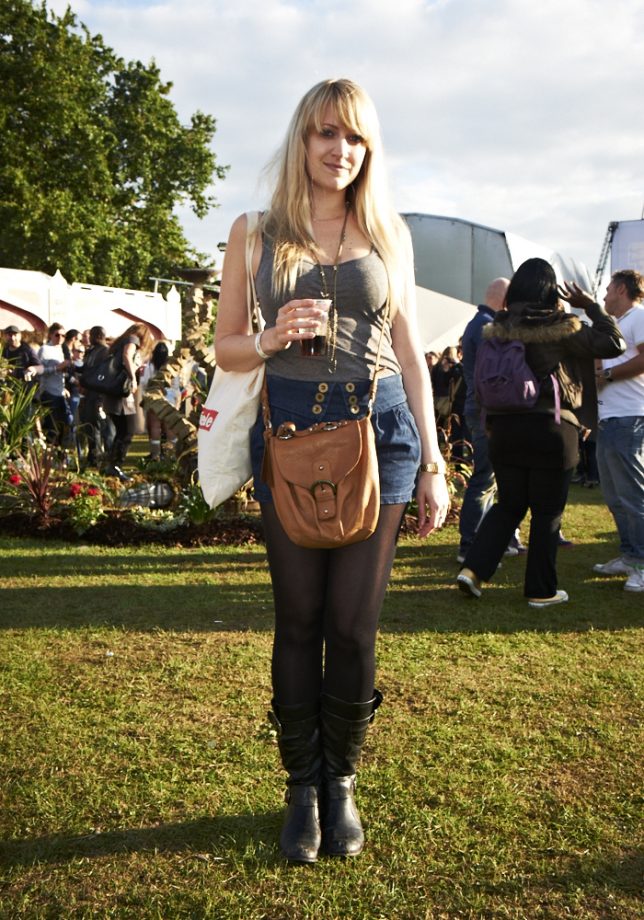 Francesca Wears H&M Top, Topshop Shorts And Vintage Boots, Lovebox 2011