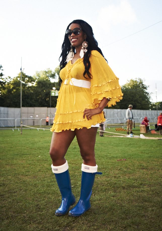Janise Wears A Jen Pirate Dress, With Hunter Wellies And A Miss Selfridge Belt, Lovebox 2011