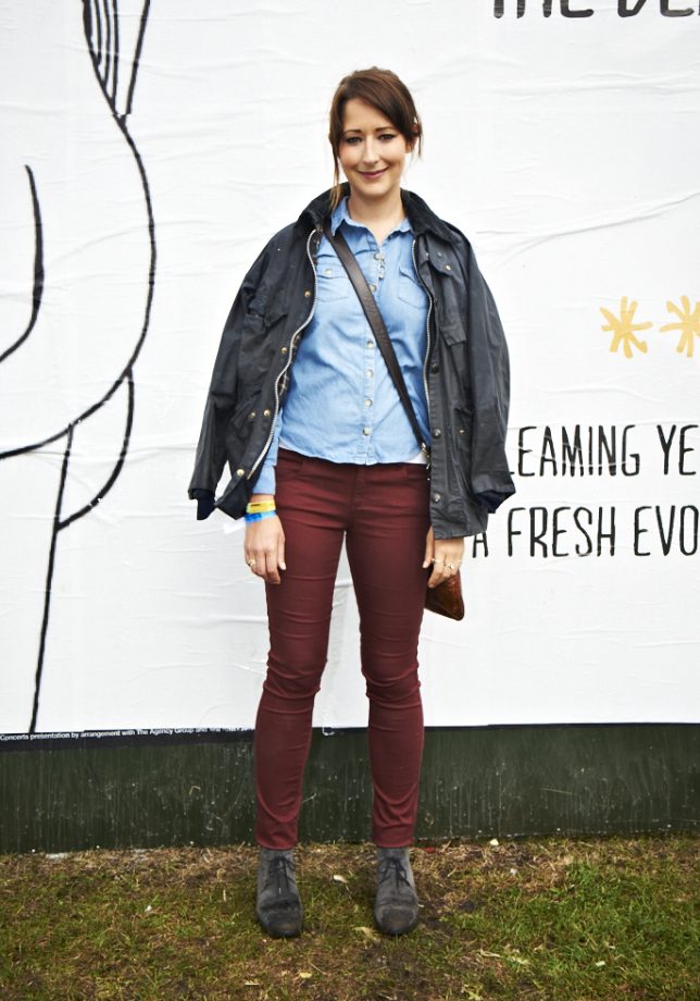 Kate Wears Miss Selfridge Jeans, Barbour Jacket And Topshop Top, Lovebox 2011