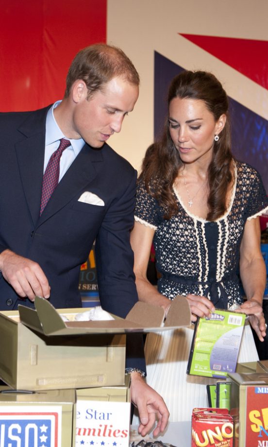 Kate Middleton And Prince William Helping Out At Sony Studios In California, 2011