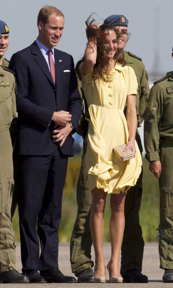 Kate Middleton Has A Marilyn Monroe Moment In Her Gorgeous Yellow Frock In Canada, 2011