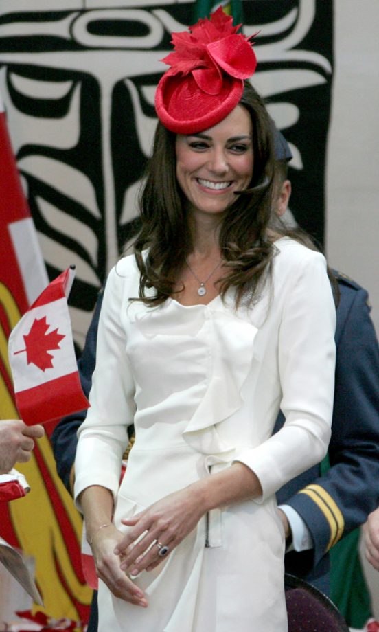 Kate Middleton Shines In Her Reiss Nanette Dress And Canadian Inspired Hat, 2011