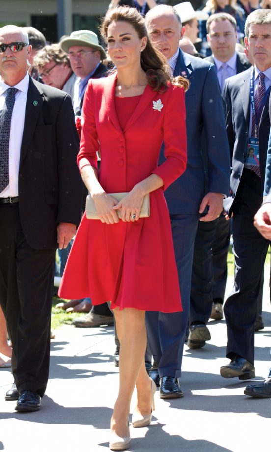 Kate Middleton Stands Out For All The Right Reasons In Her Red Swing Coat In Canada, 2011