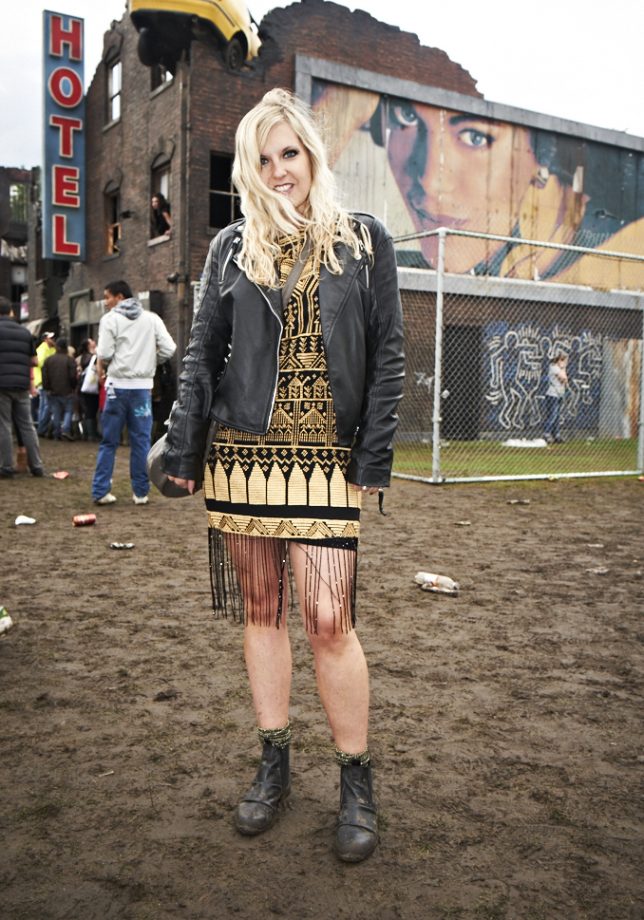 Leanne Wears Miss Selfridge Dress And Jacket With Topshop Boots, Lovebox 2011