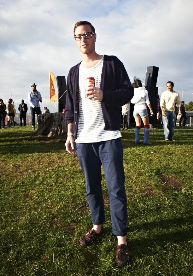 Matthew Wears American Apparel Top, Ray Ban Glasses And Sobego Shoes, Lovebox 2011