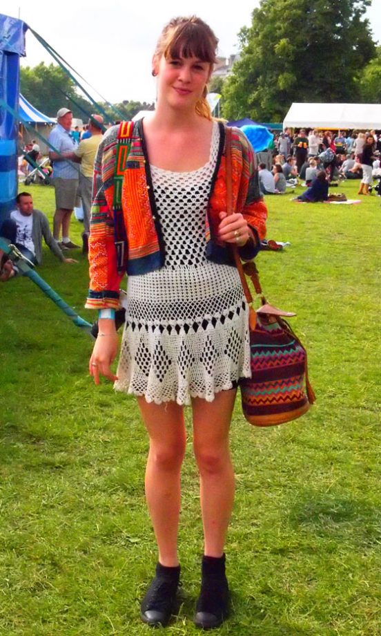 Street Style: Alice Wears A Vintage Dress, And Jacket From Loas, The Big Feastival 2011