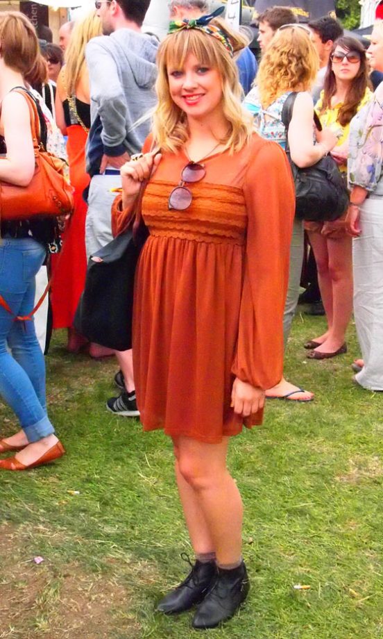 Street Style: Andrea Wears A Topshop Dress And Boots, The Big Feastival 2011