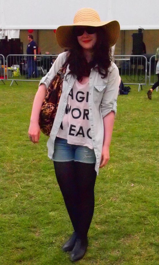 Street Style: Angela Wears An H&M T-Shirt And A French Connection Hat, The Big Feastival 2011