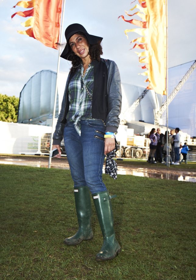 Petra Wears A Fred Perry Jacket, Hunter Wellies And A Chanel Bag, Lovebox 2011