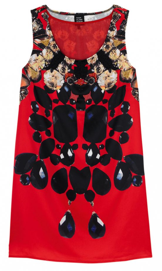 River Island Red Print Dress, £49.99 - In Store Only