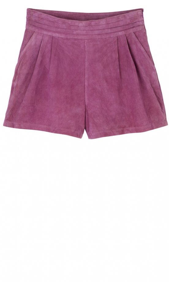Topshop Fuschia Suede Shorts, £48