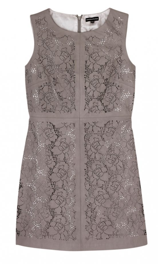 Warehouse Grey Laser Cut Dress, £160