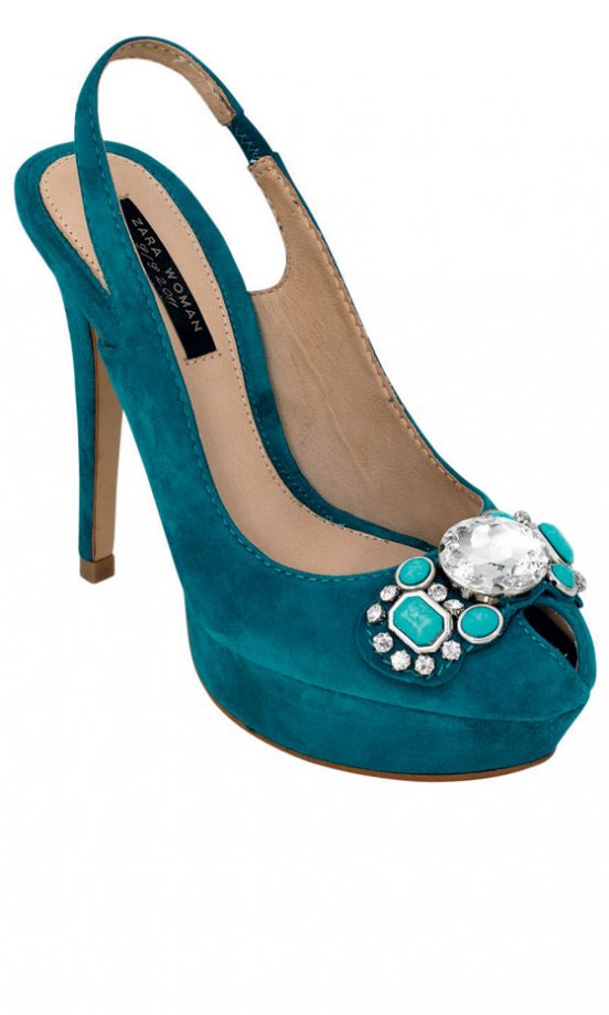 Zara Blue Embellished Shoes, £69.99 - In Store Only