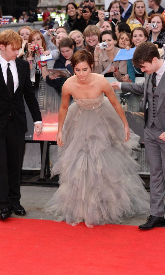 Emma Watson, Rupert Grint And Daniel Radcliffe And At The Harry Potter And The Deathly Hallows: Part 2 World Film Premiere, 2011